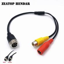 5Pcs M12 4Pin Aviation Head Male / Female to RCA Female + DC Female Extension Cable GX12 Adapter for CCTV Camera Security DVR 2024 - buy cheap