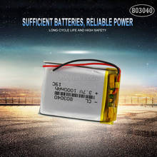 3.7V 1000mAh 803040 Li-Po ion Rechargeable battery for GPS PSP mp3 mp4 mp5 Bluetooth speaker sound mobile Pocket PC e-books cell 2024 - buy cheap