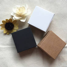 10pcs/lot Small Kraft paper box,brown cardboard handmade soap box,white craft paper gift box,black packaging jewelry box 2024 - buy cheap