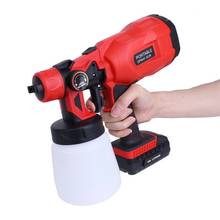 18v handheld de alta pressão elétrica hvlp pintura pulverizador airbrush gun removível ajustável pistola de pintura para carro e casa 2024 - compre barato