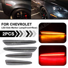 Luz LED de posición lateral delantera y trasera para Chevy Corvette, lámpara ámbar/roja, C6, 2005, 2006, 2007, 2008, 2009, 2010, 2011, 2012, 2013, 4 Uds. 2024 - compra barato