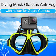 HD трубка маска для дайвинга очки с держателем для камеры Gopro Анти-туман Подводное Плавание Подводная охота оборудование для серфинга аксессуары для взрослых 2024 - купить недорого