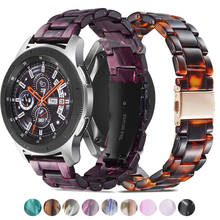 Correa de resina de 20mm y 22mm para Samsung Galaxy Watch Active2 gear s3, hebilla de acero inoxidable, banda de reloj para huawei gt de 46mm 2024 - compra barato