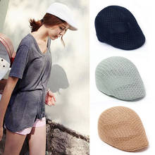 Women Hat Mesh Berets Cap Golf Driving Sun Flat Cap Fashion Cotton Berets Caps for Men Casual Peaked Hat Visors Casquette Hats 2024 - buy cheap