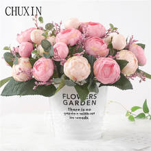 Simulation Silk European Big Tea Rose Home Living Room Decoration Artificial Flowers Wedding Scene Layout Valentine's Day Gift 2024 - buy cheap