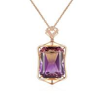 MENGYI-colgante de circonia cúbica para mujer, collar de lujo, joyería de alta calidad, Color rectangular, Color rosa 2024 - compra barato