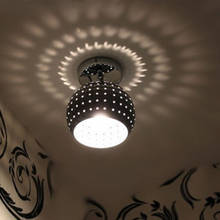 Lâmpada de teto portátil de ferro, 15cm, bolas poras, corredor, casa, sacada, varanda, teto, lâmpada criativa 2024 - compre barato