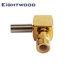 Eightwood 5PCS DAB DAB+ Antenna Connector Adapter 75 Ohm SMB Jack Female RF Connector Right Angle Crimp for RG316 RG174 Cable 2024 - buy cheap