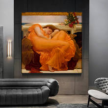 Pintura abstracta famosa, carteles de la Bella Durmiente naranja e impresiones, pinturas en lienzo, imágenes artísticas de pared para decoración de sala de estar 2024 - compra barato