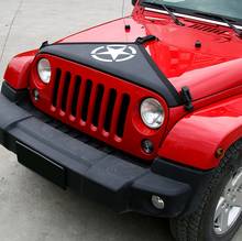 Защитный Бюстгальтер для капота двигателя для Jeep Wrangler JK 2007-17 аксессуары пентаграмма 2024 - купить недорого