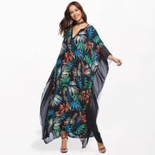 2022 Hot New Arrival Women Kaftan Long Boho Dress Plus Size Summer Chiffon Loose Robe Femme Bohemian Maxi Dresses Large Sizes 2024 - buy cheap