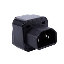 IEC 320 C14 to universal Female Power Adapter AC Power Plug Connector, Black CNIM Hot 2024 - buy cheap