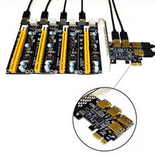 PCIE PCI-E PCI Express Riser Card 1x To 16x 1 To 4 USB 3.0 Slot Multiplier Hub Adapter For Bitcoin Mining Miner BTC Devices 2024 - buy cheap