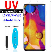 9D Curved UV Nano Liquid Tempered Glass For LG V30 V40 V50  Full Coverage UV glass Film For LG G7 G8 Plus Thinq Screen Protector 2024 - buy cheap