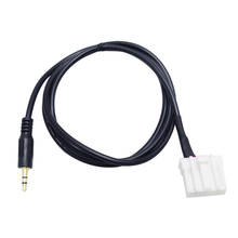 Adaptador de áudio 3.5mm, cabo de entrada aux de áudio preto para mazda 2 3 5 6 mx5 rx8 2006 mp3 cd changer jack plug em estoque 2024 - compre barato