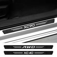4PCS Car Door Sill Threshold Stickers for Volvo AWD S60 S90 T6 V40 V50 V60 V90 XC40 XC60 XC90 S40 Auto Protector DIY Accessories 2024 - buy cheap