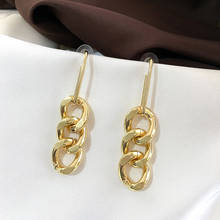 LATS Exaggerated Metal Chain Drop Earrings for Women New Korean Net Red Earings Long Dangle Earrings Hypoallergenic Jewelry 2024 - buy cheap