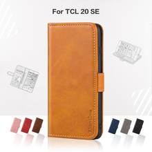 Флип-чехол для TCL 20 SE, деловой кожаный роскошный чехол с магнитом, чехол-кошелек для TCL 20 SE, чехол для телефона 2024 - купить недорого
