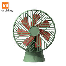 Sothing USB Desk Fan 3 Speed 4000mAh Rechargeable Cooling Fan Quiet Strong Wind Portable Mini Fan for Office Household Traveling 2024 - buy cheap