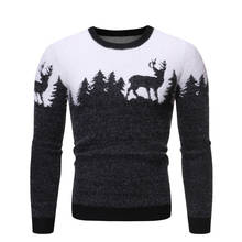 Men's O-neck Cotton Pullover Autumn Winter Animal Warm Soft Long Sleeve Perfect Quality Clothes Knitted Casual Male Sweater 2024 - buy cheap