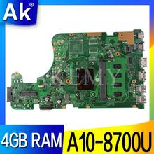 SAMXINNO для ASUS X555 X555YA X555YI X555D X555DG X555DA Laotop материнская плата X555DA с A10-8700U 4 Гб оперативной памяти 2024 - купить недорого