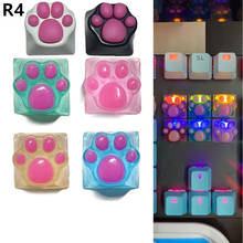 Kitty Paw Cat Paws Handmade Customized OEM Resin Keycap for Cherry MX Switches Mechanical Keyboard RGB Translucent Resin Keycap 2024 - buy cheap