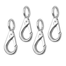 4Pcs Marine Stainless Steel Boat Eye Spring Snap Hook Clip 12mm Gate Opening 2024 - buy cheap
