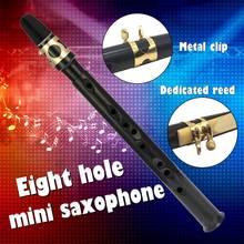 Mini saxofón de bolsillo ABS con 8 orificios, boquilla negra portátil, para limpieza, partes de saxofón 2024 - compra barato