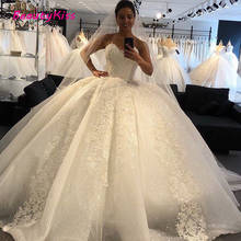 Luxury Sweetheart Sleeveless Wedding Dresses 2021 Lace Appliques Princess Wedding Gowns Custom Made Vestido De Novia 2024 - buy cheap
