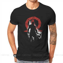 Kratos Silhouette-Camiseta de God of War para hombre, camisa Vintage Grunge de gran tamaño con cuello redondo, Tops Harajuku de gran oferta 2024 - compra barato