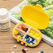 Macaron 4 color portable 4 grid small medicine box portable medicine box plastic storage box jewelry box 2024 - buy cheap