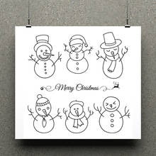 AZSG Cute Winter Snowman Clear Stamps For Scrapbooking DIY Clip Art /Card Making Decoration Silicone Stamps Crafts 2024 - buy cheap