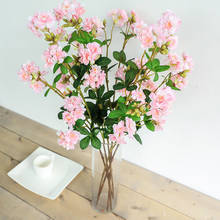 Artificial Silk Hydrangea Flower Wedding Decor Simulation Cherry Blossom Bouquet For DIY Party Fake Plant Leaves Home Decoration 2024 - buy cheap