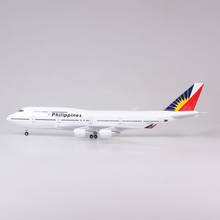 47CM Boeing 747 B747 Model Philippines Airlines Plane Model Airframe W Landing Gear & Light Airplane Toys Souvenir Gifts collect 2024 - buy cheap