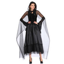 Sexy Black Ghost Bride Terror Zombie Sorceress Party Fancy Dress Halloween Evil Witch Performance Queen Costume 2024 - buy cheap