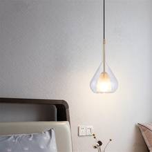 Pós-moderno simples fosco luzes pingente de vidro quarto lâmpada de cabeceira restaurante sala de jantar cozinha pendurado luminárias 2024 - compre barato