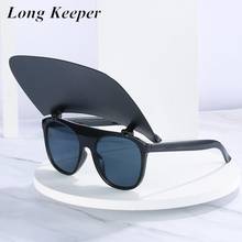 Модные квадратные солнцезащитные очки с откидной крышкой 2021 женские мужские оверсайз затемненные очки Роскошные брендовые дизайнерские солнцезащитные очки в стиле панк UV400 2024 - купить недорого