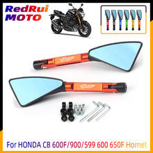 Universal Motorcycle CNC Aluminum  Rear View Mirrors Blue Anti-glare Mirror For HONDA CB600F/CB900 CB599 CB600 CB650F Hornet 2024 - buy cheap