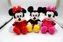 3 шт./лот новые мягкие игрушки Микки Маус игрушки Минни куклы 30 см наборы плюшевых игрушек Микки Маус Рождественский подарок для детей мальчиков девочек 2024 - купить недорого