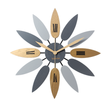 Reloj de pared de cuarzo silencioso, único estilo nórdico de 52cm, con patrón de hojas, Retro, para decoración para sala de estar y oficina 2024 - compra barato