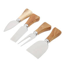 4pcs/set Stainless Steel Cheese Knife Bamboo Handle Cheese Slicer Wood Handle Cheese Knives Set Collection Cheese Cutter 2024 - buy cheap