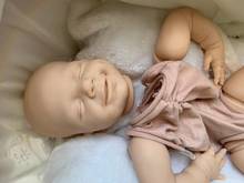 Popular reborn doll kit sleeping April smiley face very soft touch fresh color unpainted unfinished doll parts DIY 2024 - buy cheap