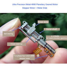 Motor de elevación de precisión de metal, motor paso a paso de desaceleración planetaria de 4mm + deslizamiento de metal (rodamiento de bolas) 2024 - compra barato