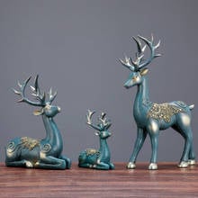 2021 New European Decorations Creative Lovers Gift Wine Cabinet Living Room TV Cabinet Decoration Lucky Deer Decorations 2024 - buy cheap