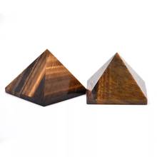 MOKAGY Natural Yellow Tiger Eye Quartz Stone Crystal Pyramid 35mm-55mm 1pc 2024 - buy cheap