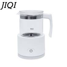 Máquina elétrica de fazer bolhas de leite, automática, espumador, aquecedor latte, cappuccino, aquecedor de espuma quente, máquina de café elegante ue 2024 - compre barato