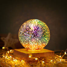3d vidro bola de cristal lâmpada projeção led estrelado/fogos de artifício/coração magia noite luz usb power caçoa amante presente 2024 - compre barato