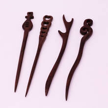 Vintage Carved Wood Hair Sticks Women Girl Han Chinese Clothing Chopsticks Hairpin Handmade Hair Clips Fashion Headwear Jewelry 2024 - buy cheap