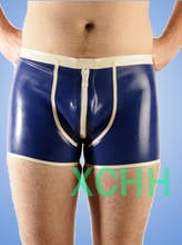 Sexy Latex Underwear Boxer Shorts Briefs Handmade Zipper Men Short Pants Open Anal  kakegurui cosplay  costume 2024 - buy cheap