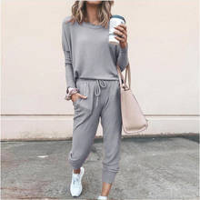 Autumn Women's Set Oversize Sport Two Piece Set Tracksuits Woman Winter Long Sleeve Pants Ladies Home Street Outfit jogging Suit 2024 - buy cheap